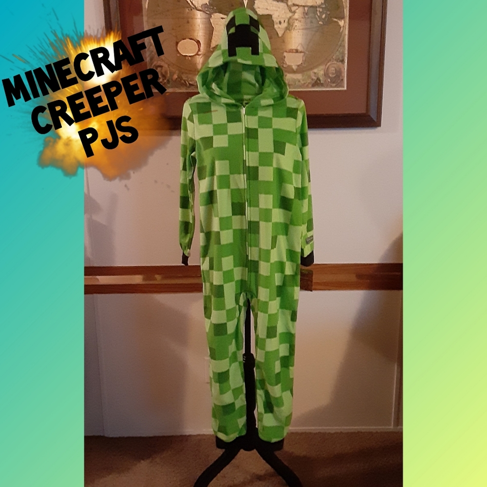💣MINECRAFT Creeper PJs💥 Boy's 10/12